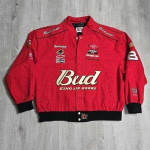 Vintage NASCAR Chase Authentics Dale Earnhardt Jr Bud King Beers Racing Jacket